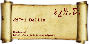 Őri Delila névjegykártya